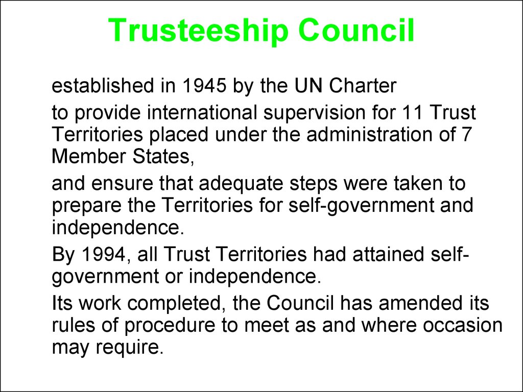 Trusteeship Council