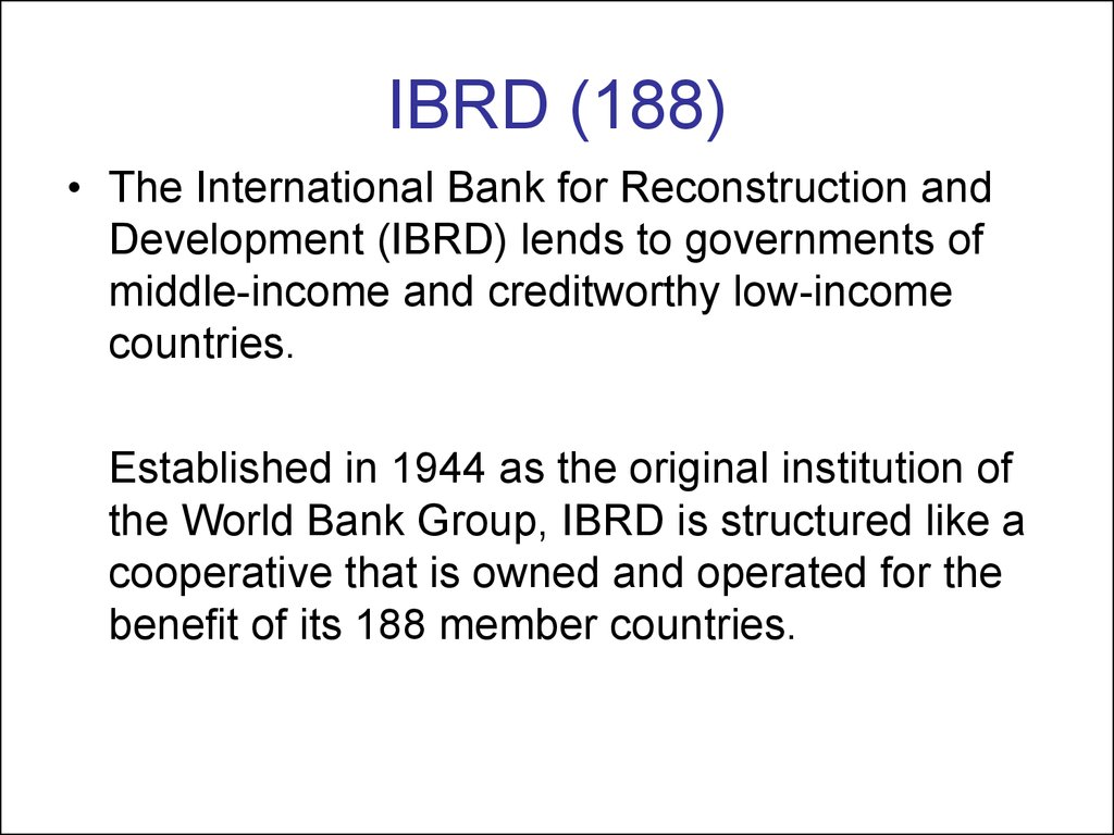 IBRD (188)