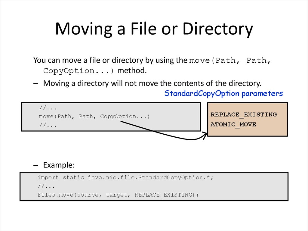 Moving a File or Directory