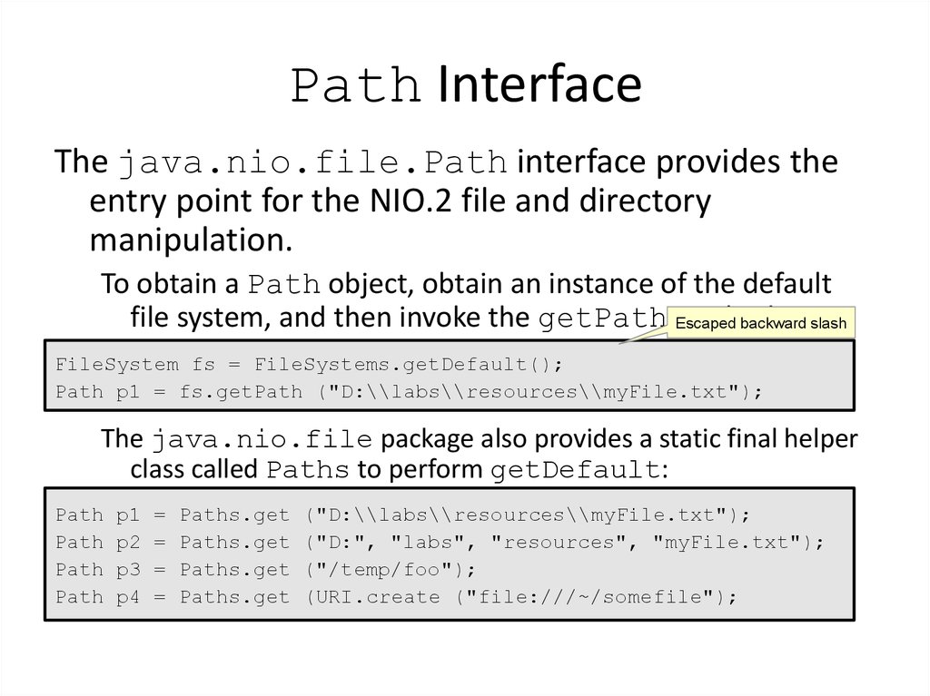 Path Interface