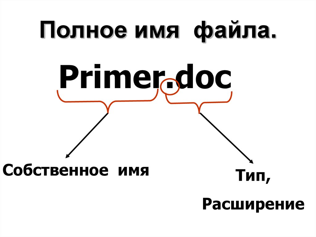 Дано полное имя файла