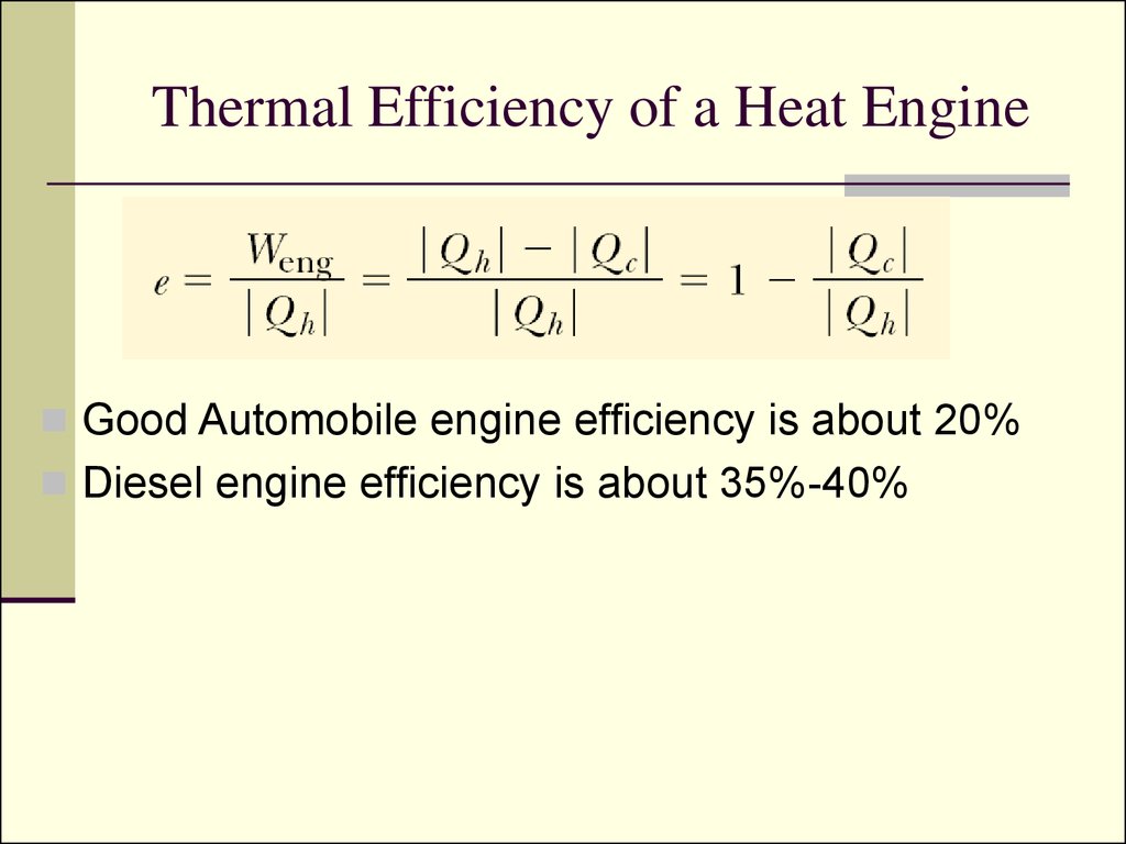 Thermal Efficiency of a Heat Engine