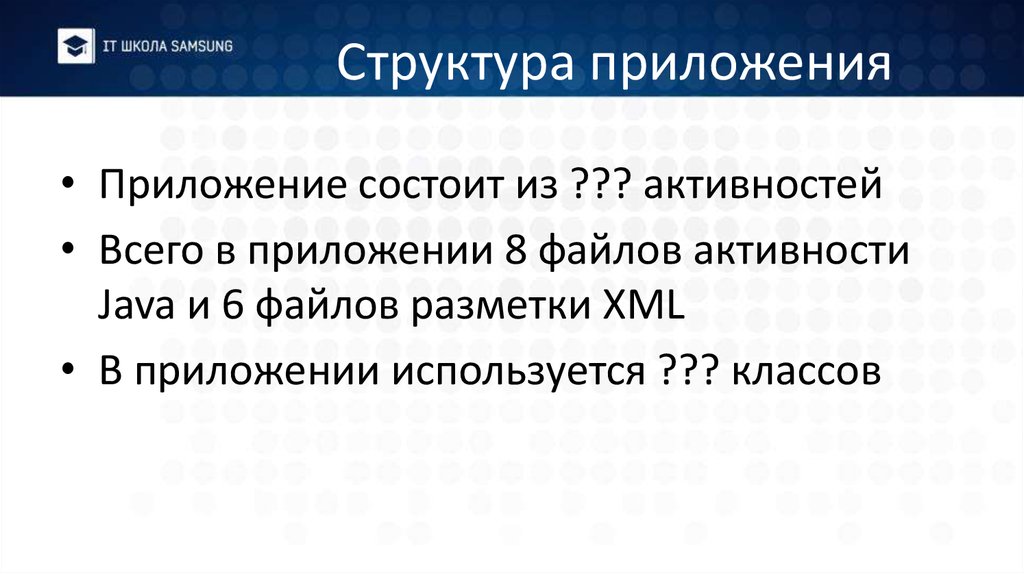 Структура приложения