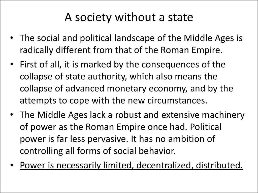 A society without a state