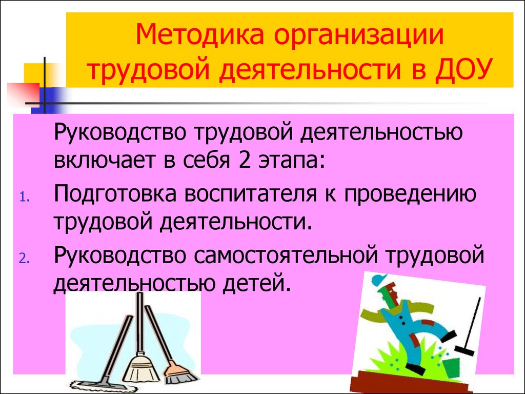 Презентация трудовая деятельность в детском саду