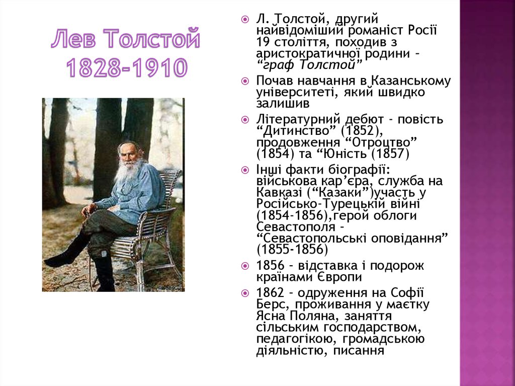 Лев Толстой 1828-1910