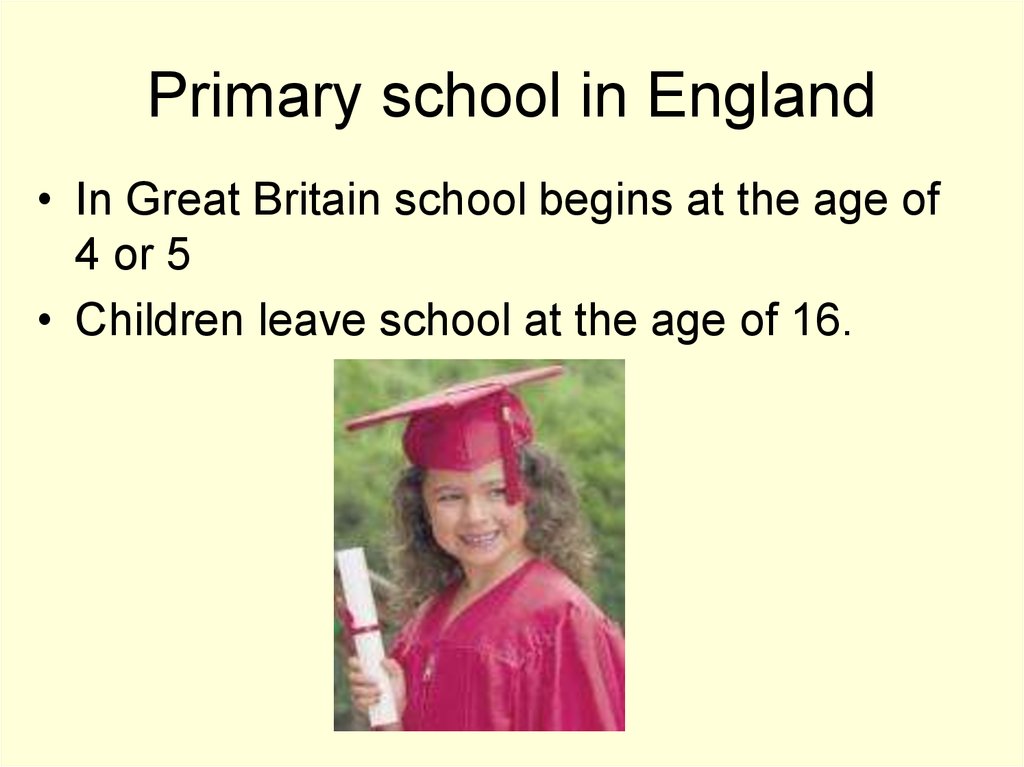 Primary school in England