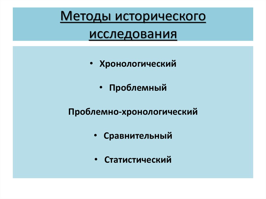 Исторический метод исследования