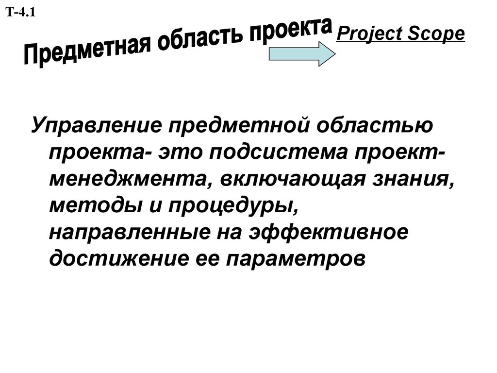 Модель используемая при определении содержания скоупа проекта