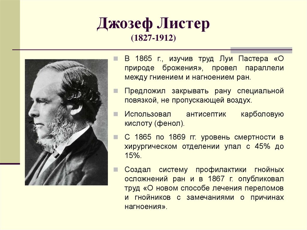 Джозеф Листер (1827-1912)