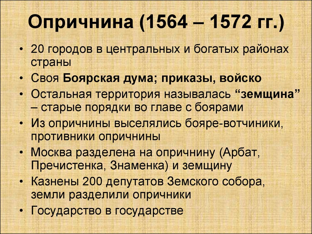 1565 1572 г. Опричнина. Опричнина 1564. Опричнина годы.