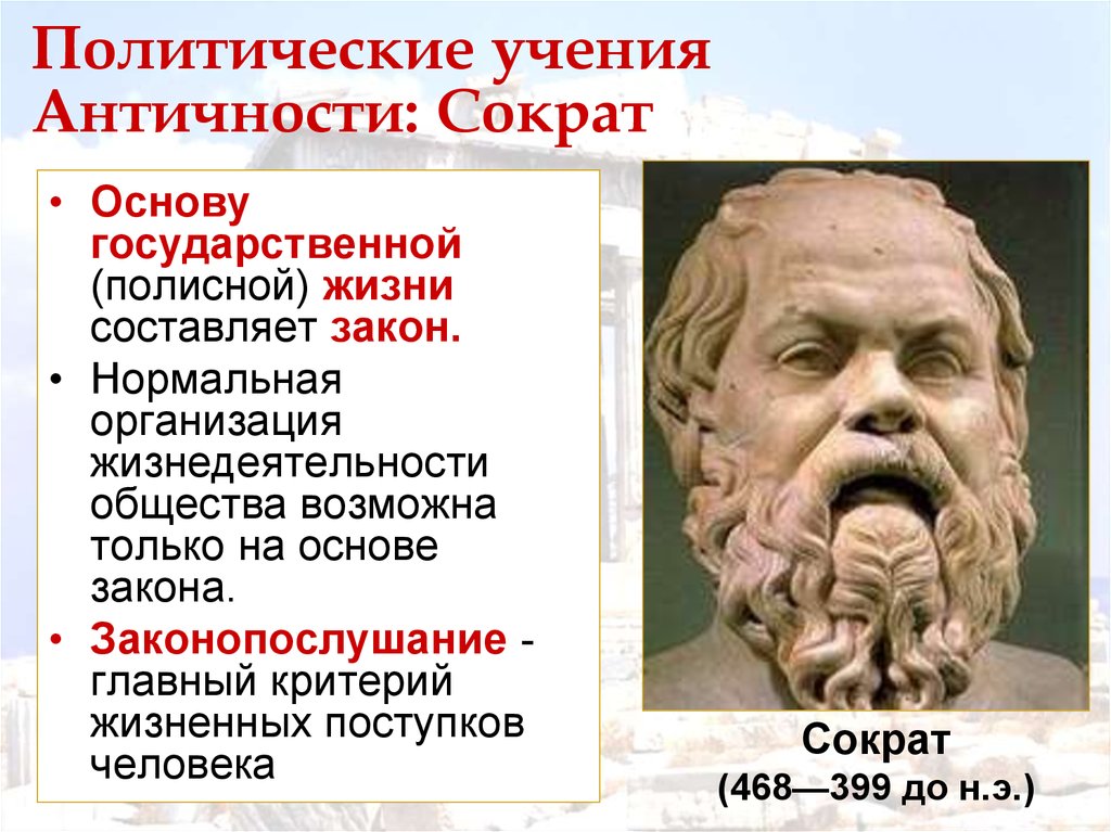 Учения политической философии. Политические учения античности. Политическая мысль Сократа. Учение Сократа о политике. Политические взгляды Сократа.