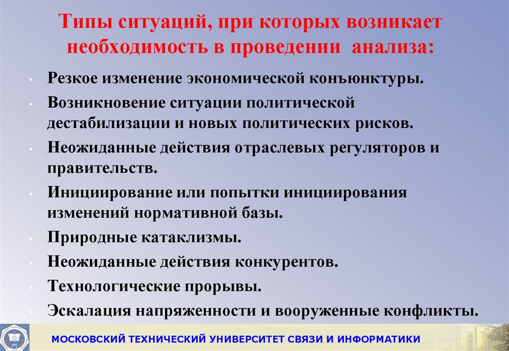 Типы ситуаций