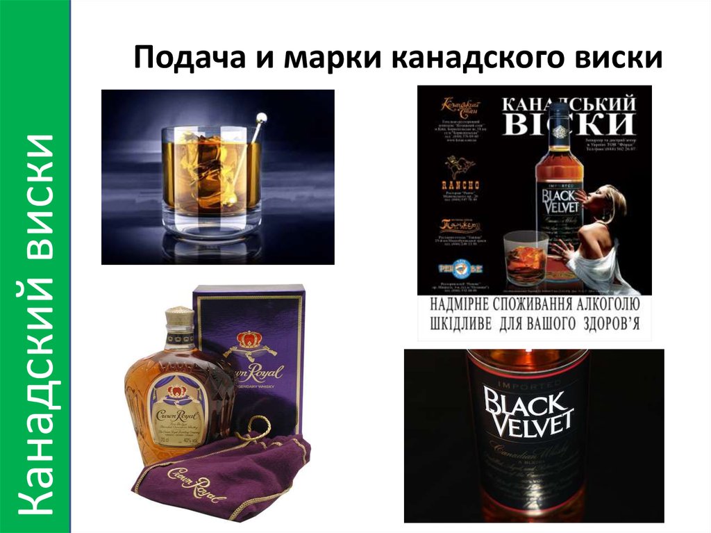 Подача и марки канадского виски