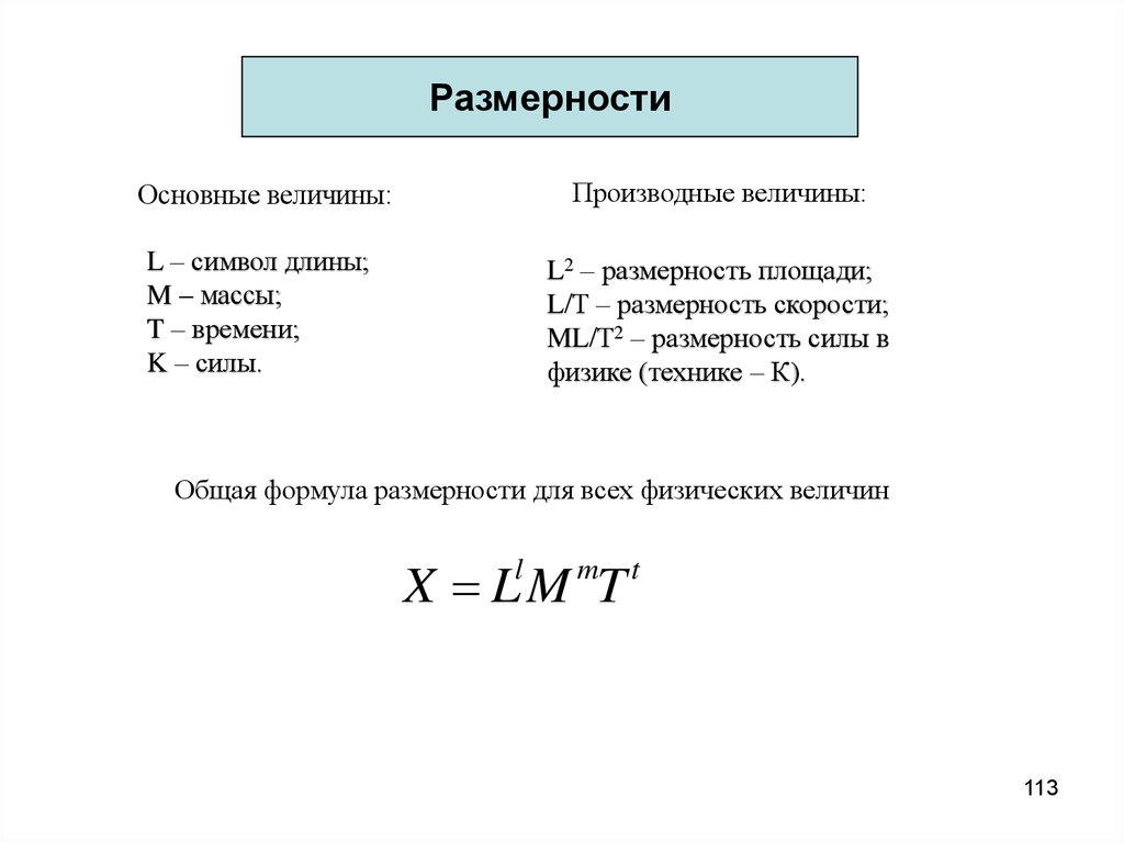 Размерность скорости