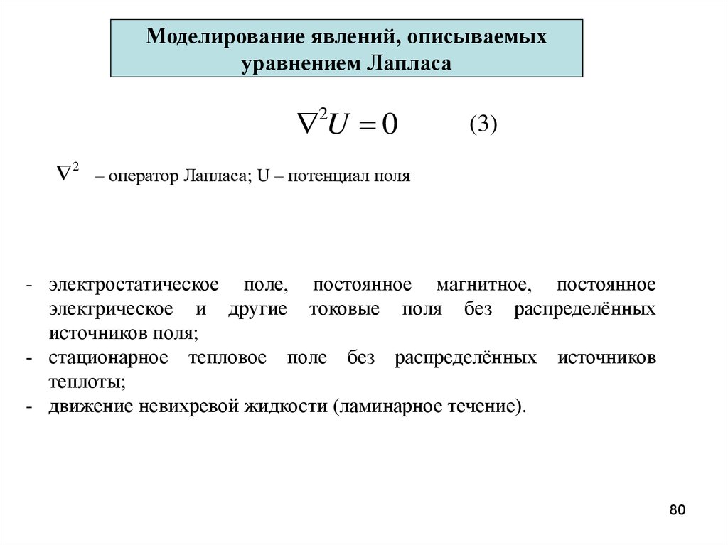 Моделирование явления. Уравнения описывающие электростатическое поле. Источник стационарного поля. Моделирование явлений.