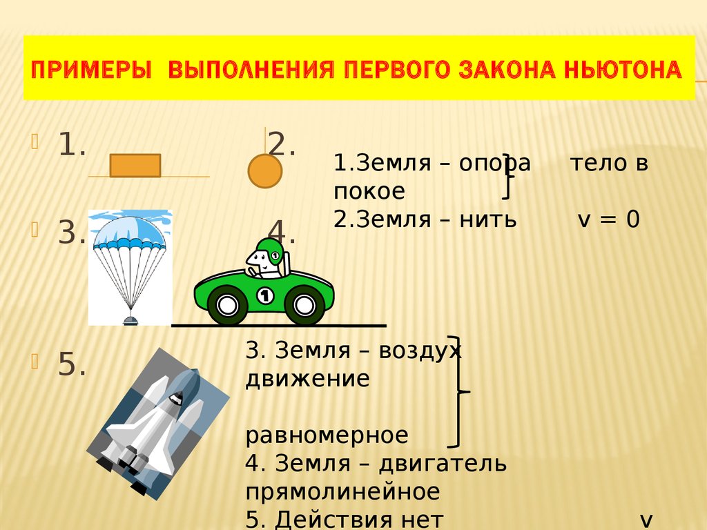 2 закон ньютона применение. Первый закон Ньютона примеры. Примеры проявления законов Ньютона.