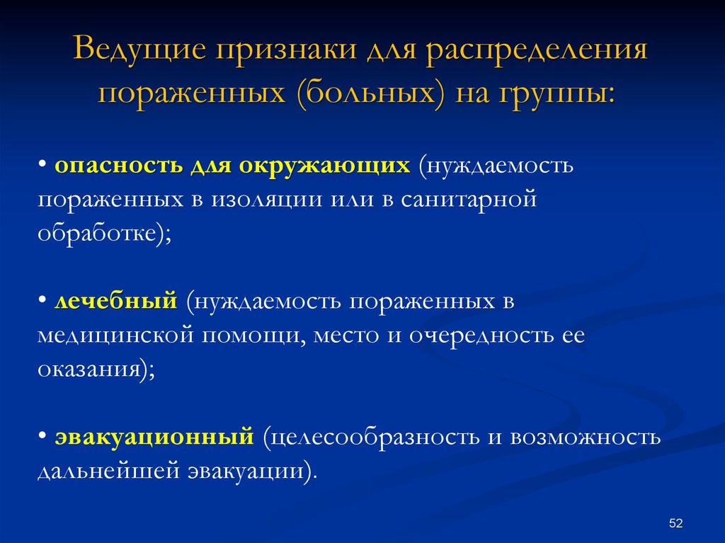 Ведущий симптом. Группы пораженных. Основные группы пораженных. Сортировочные признаки и группы распределения поражённых в ЧС. Распределение пораженных на группы исходя.