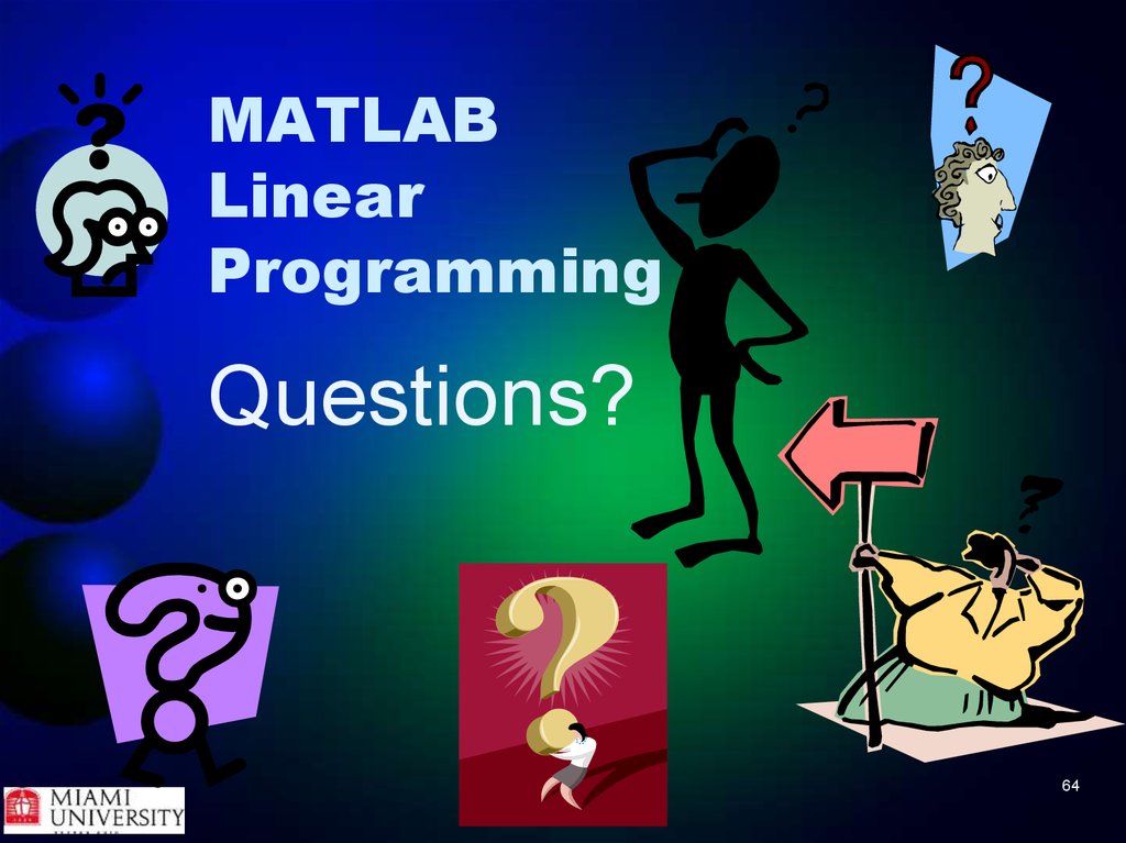 MATLAB Linear Programming