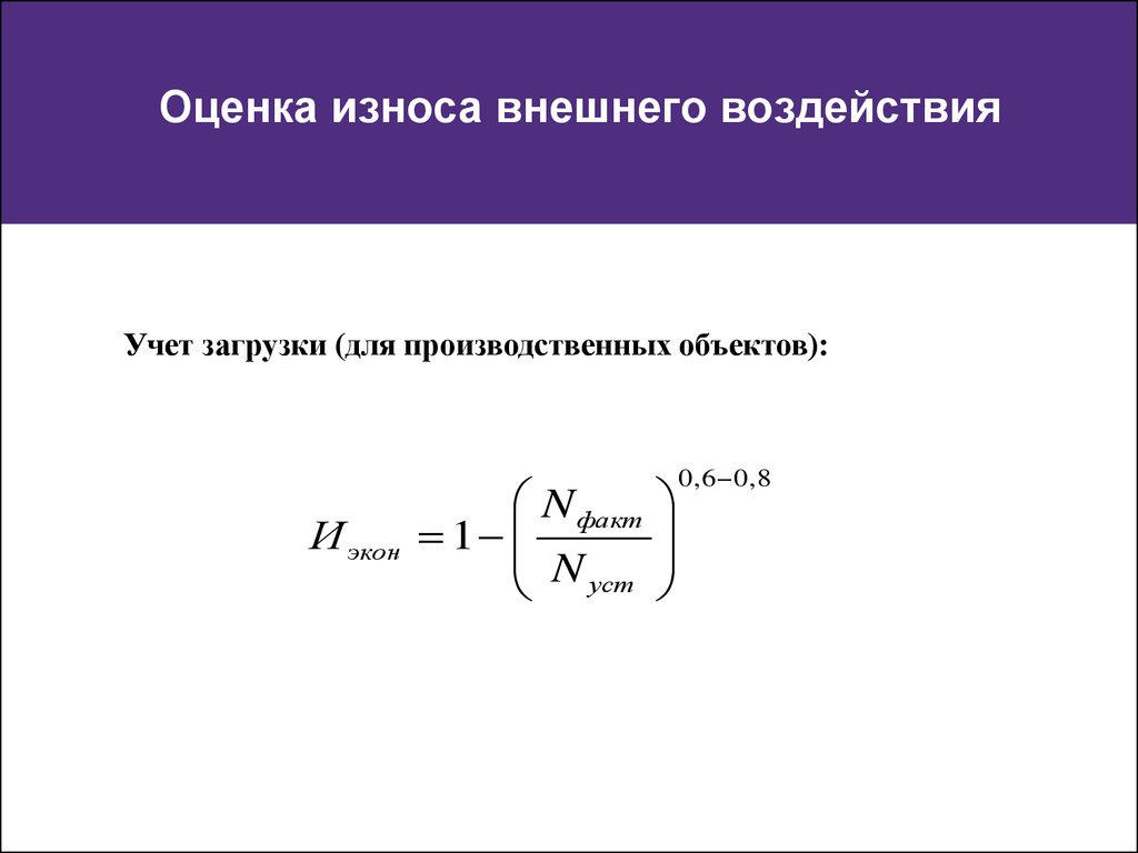 Оценка износа