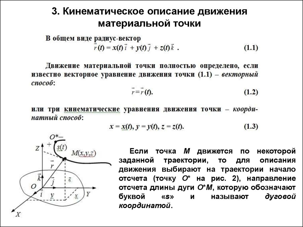 Кинематика материальной точки