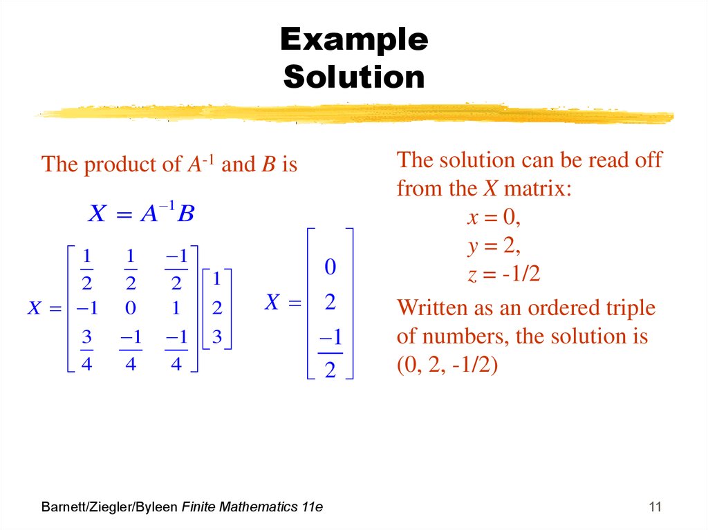Example Solution