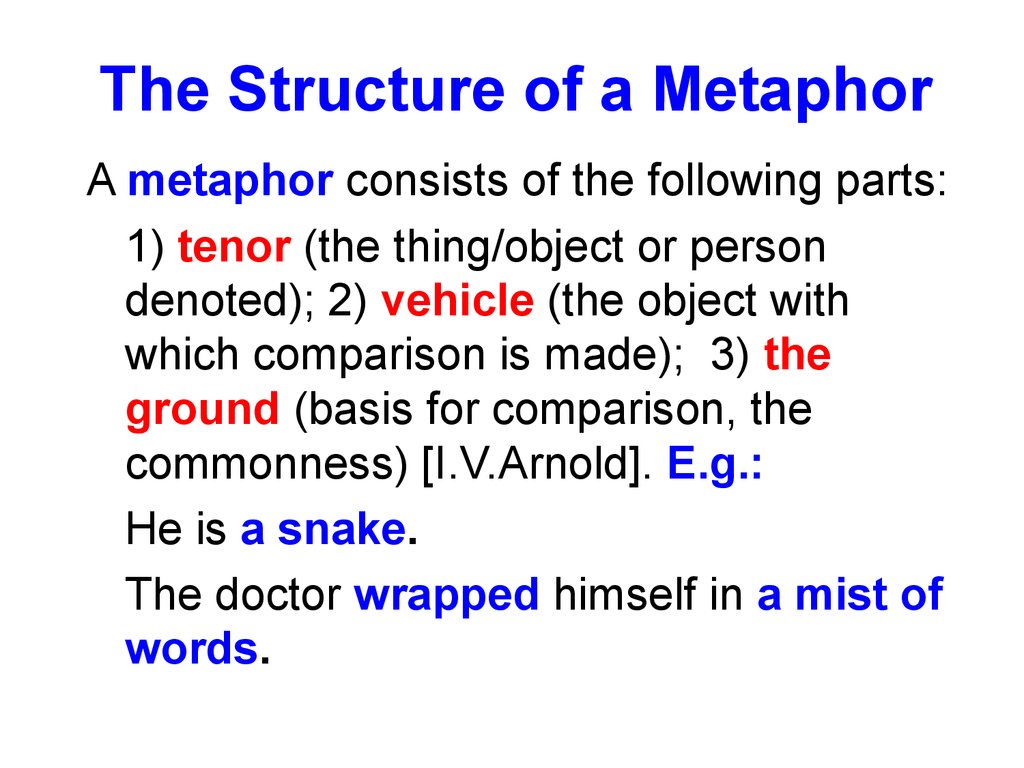 The Structure of a Metaphor
