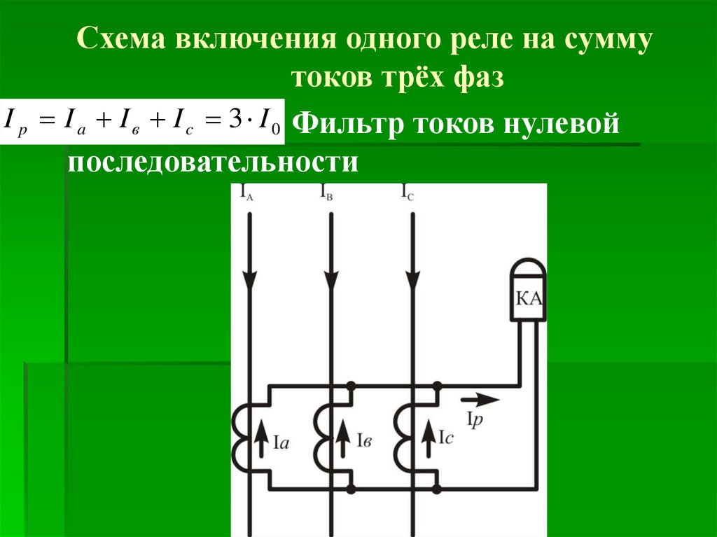 Разность токов двух фаз схема