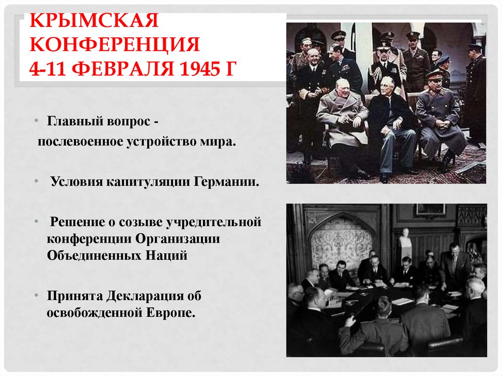Крымская конференция 4-11 февраля 1945 г