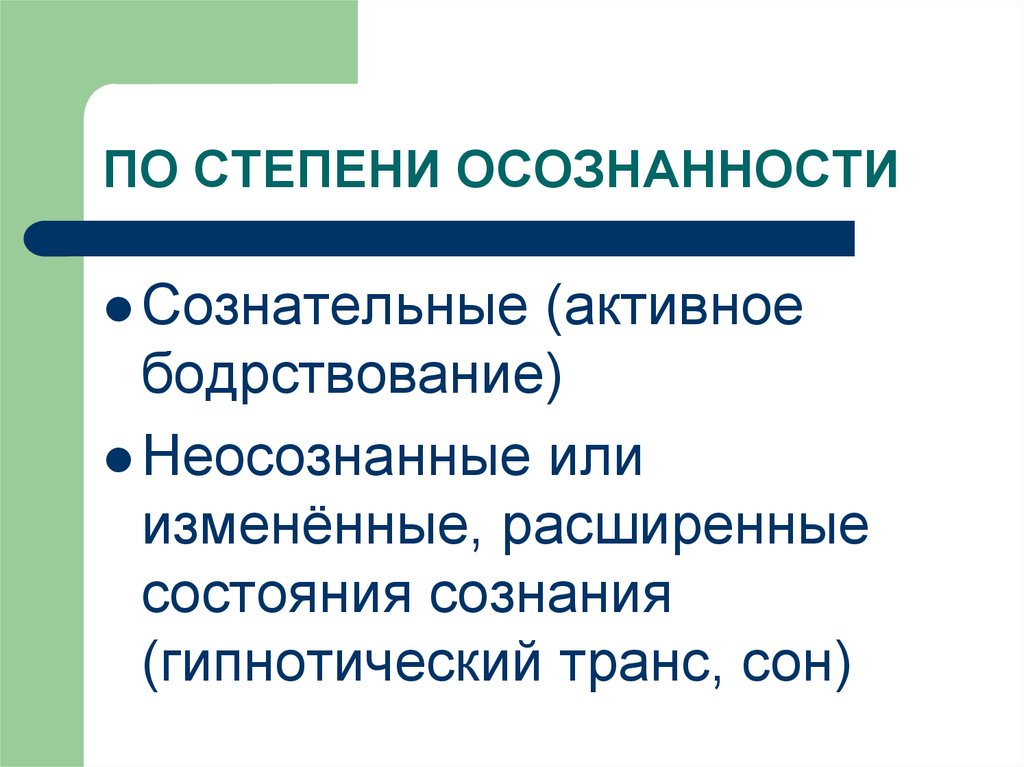 Осознанность в психологии