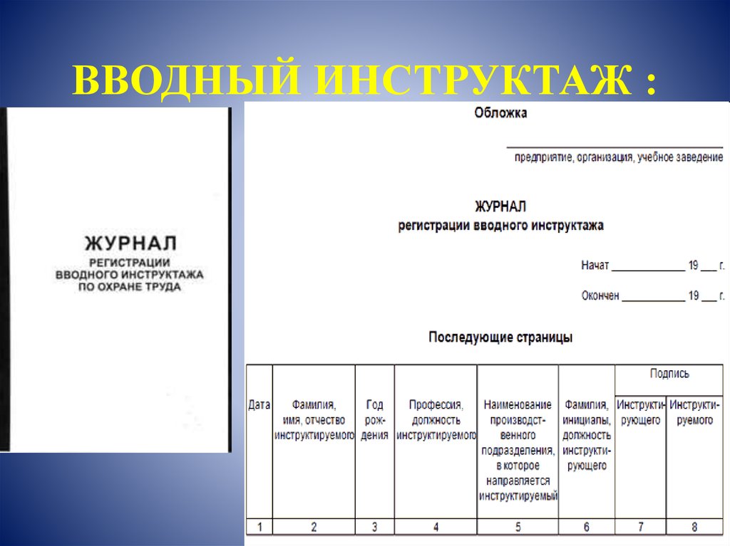 План проведения инструктажей по охране труда