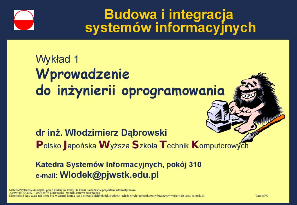 Budowa I Integracja Systemow Informacyjnych Online Presentation