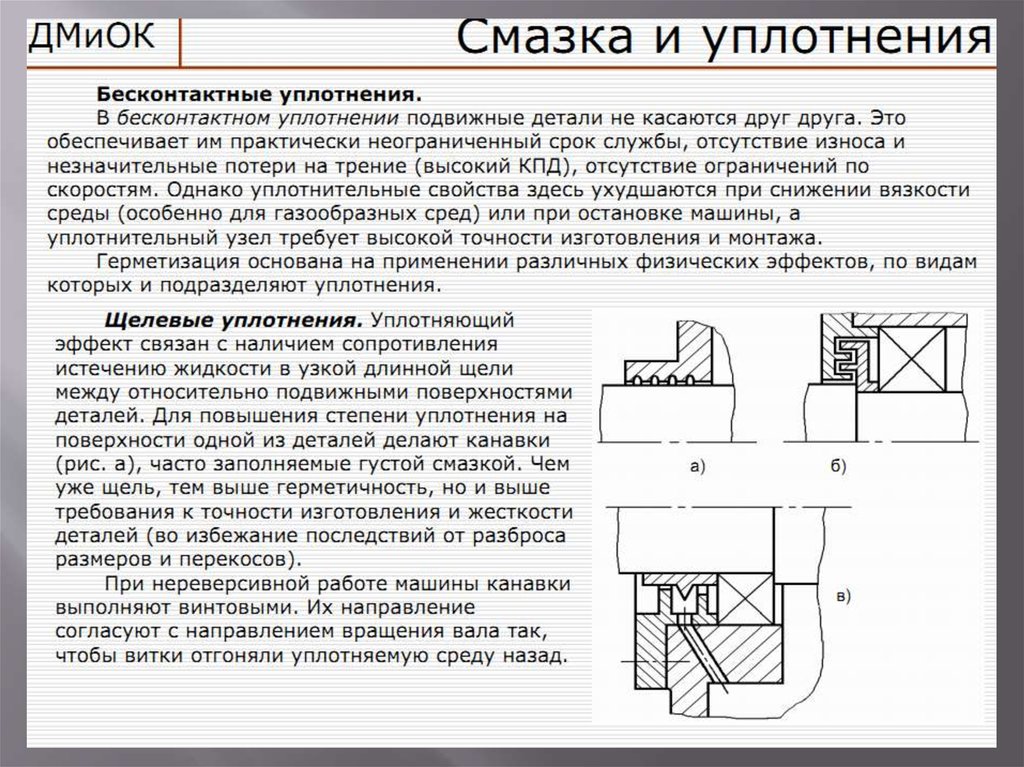 Уплотнение строя. Уплотнения поверхностей. Уплотнение по плоскости. Уплотнения бесконтактного типа. Подвижные бесконтактные уплотнения.