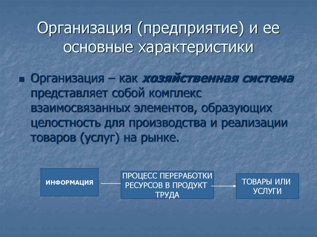 Что такое организация презентация