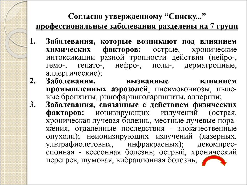 Перечень профессиональных. Профессиональные болезни список. Острые хронические заболевания перечень. Профессиональные заболевания под влиянием химических факторов. Влияние химических интоксикаций в разные периоды развития ребенка..