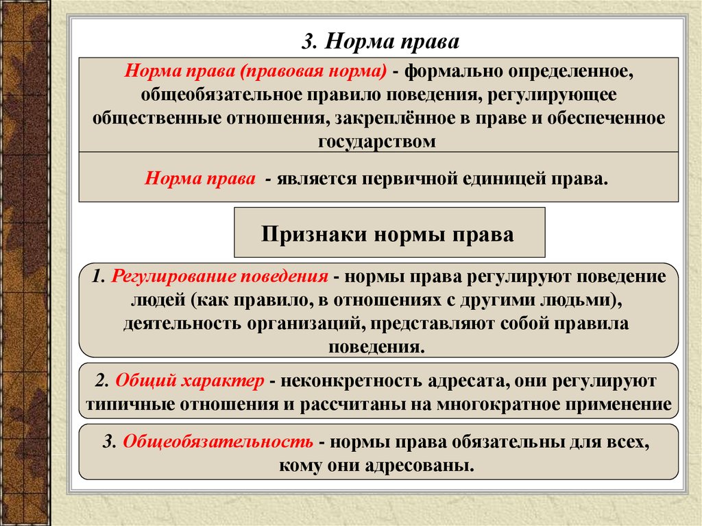 Это общеобязательное формально определенное правило поведения. Формальная определенность пример. Формально определены.