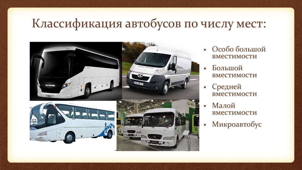 Классификация автобусов