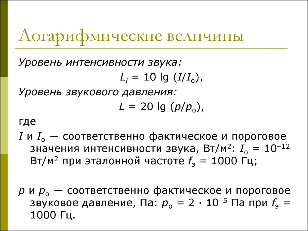 Единица интенсивности шума