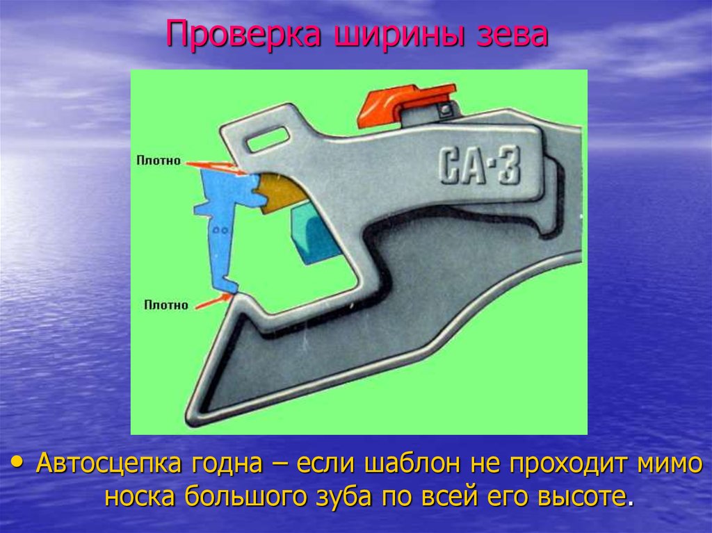 Каким шаблоном. Уширение зева автосцепки са-3. Замер зева автосцепки са3. Ширина зева автосцепки са-3. Ширина зева автосцепки.