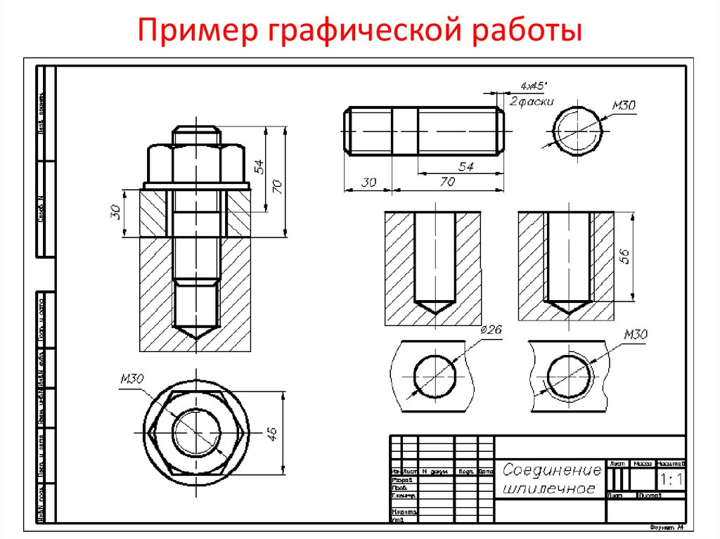 Резьбовое соединение чертеж пример