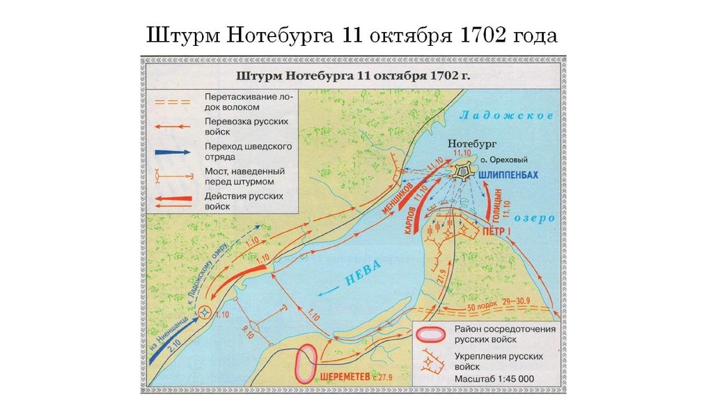 Штурм крепости нотебург картина