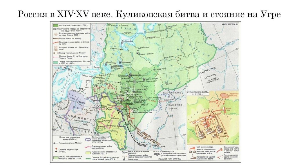 Россия в XIV-XV веке. Куликовская битва и стояние на Угре