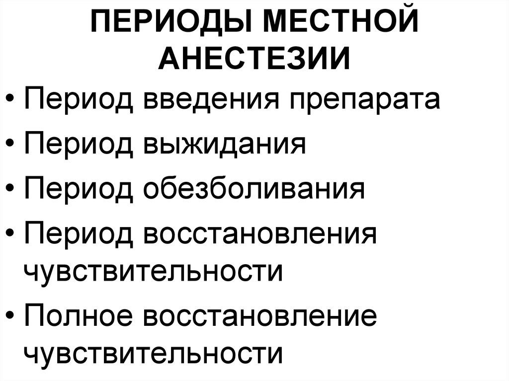 Виды местного обезболивания презентация