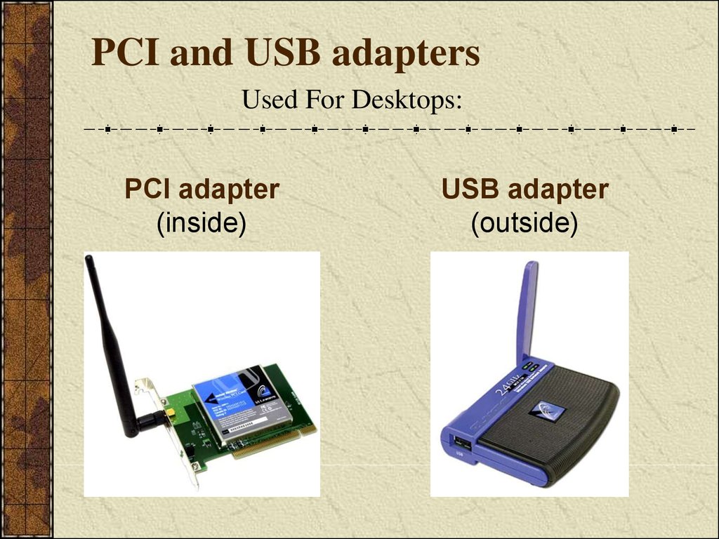 PCI and USB adapters