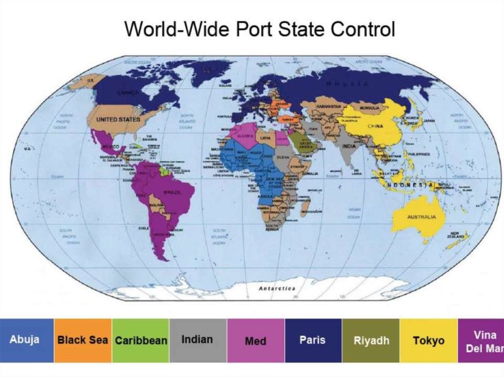 Wider world 3. Port State Control. Страны входящие в Токийский меморандум. Port State Control Map. Arabian Mou PSC.