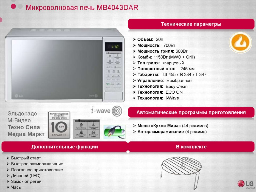 Свч как расшифровывается. Микроволновка LG MB 4043dar. Микроволновка LG 600 ватт. KMBI 2001 inox микроволновая печь параметры. Микроволновая печь LG 1150 Вт.