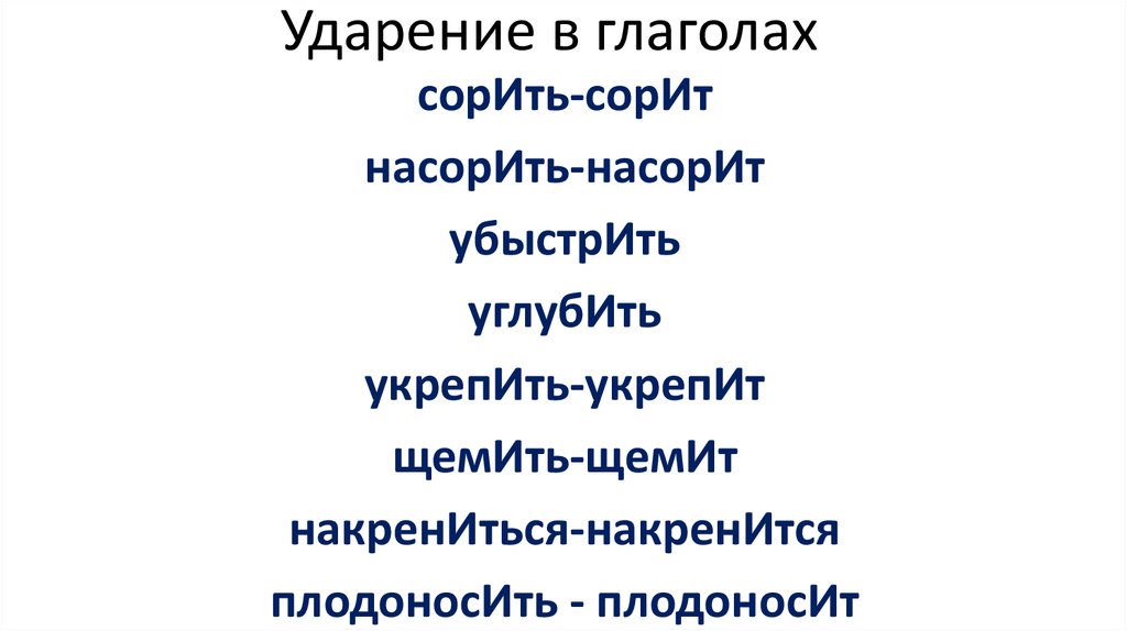 Углубленный углубит углублен углубишь ударение. Накренится ударение. Сорит ударение. Соришь ударение. Правильное ударение в слове сорит.