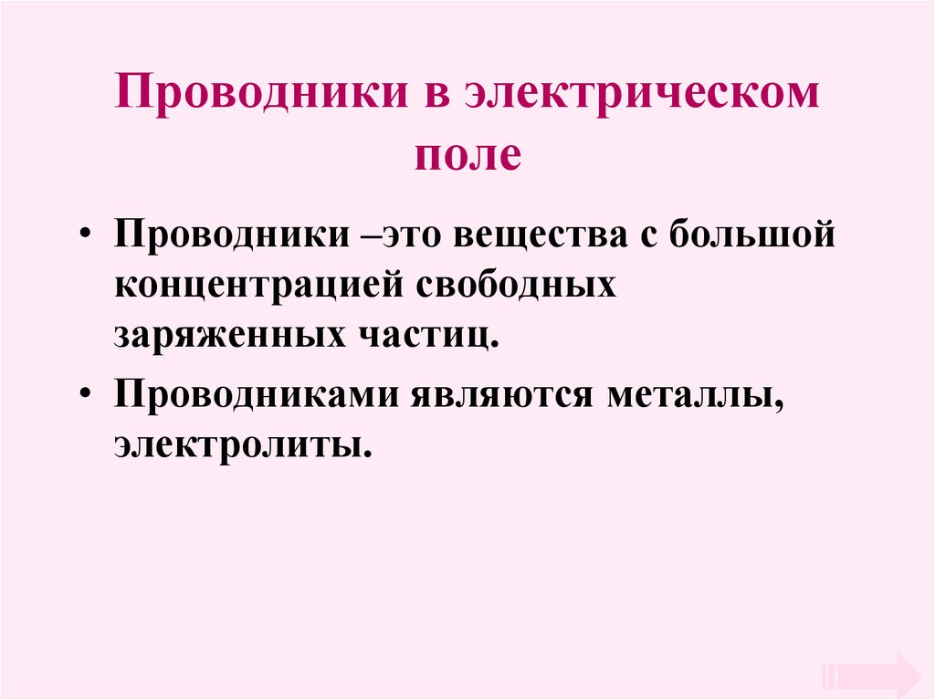 Проводники в электростатическом поле рисунок