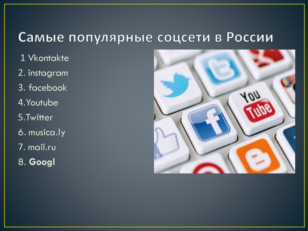 Самые популярные соцсети в России