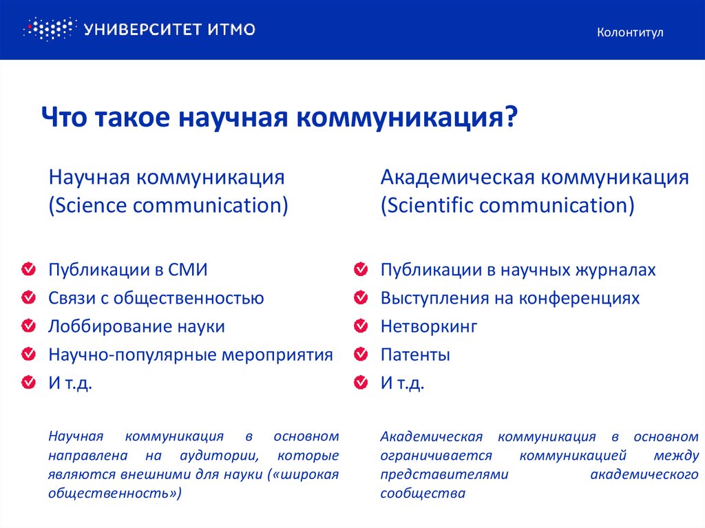 Что такое научная коммуникация?